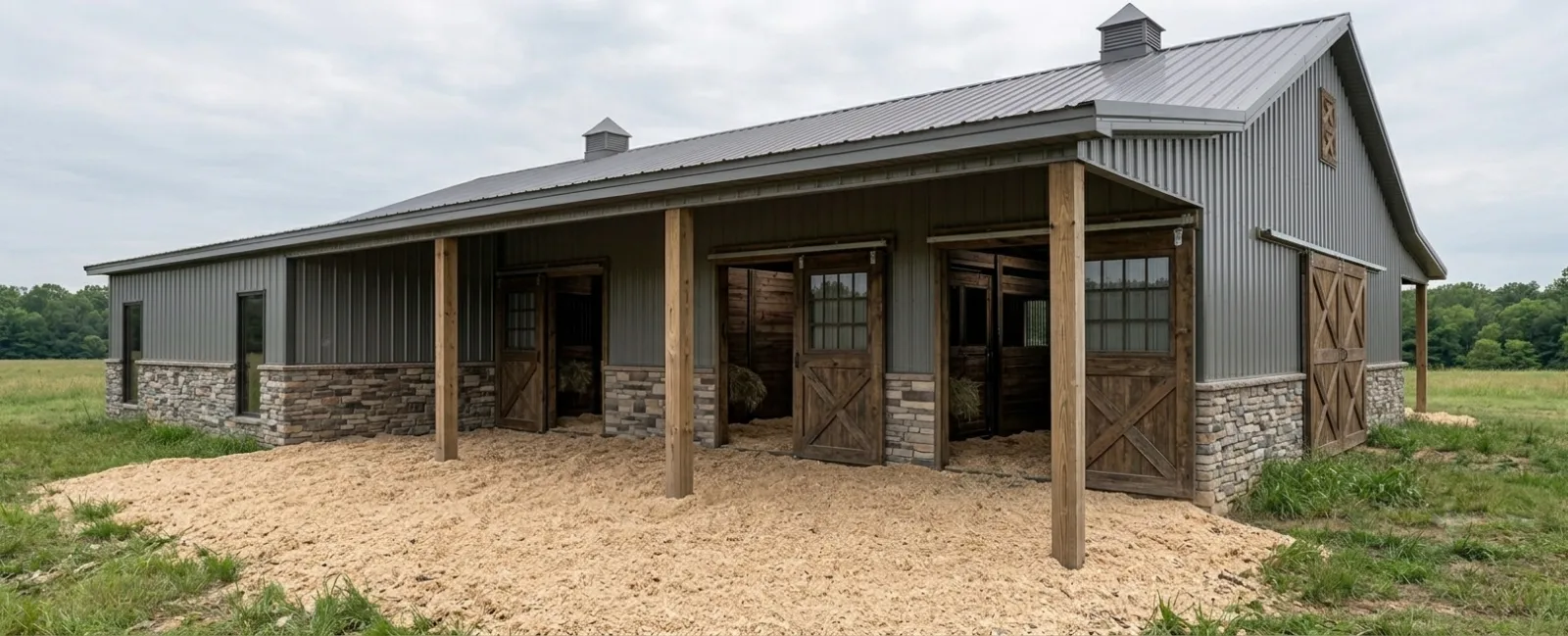 Custom horse barn